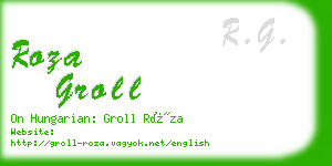 roza groll business card